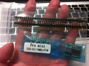 Arduino Pro Mini（互換機） + USBシリアル変換ボード